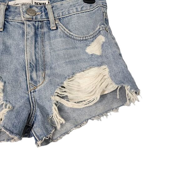 Lovers and Friends High Rise Denim Shorts Seacliff 25 - Picture 4 of 8